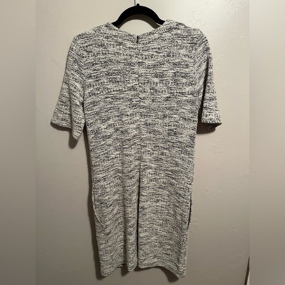 Club Monaco Textured Knit Tweed Short Sleeve Sheath Dress with Pockets Size 0 - Picture 4 of 11
